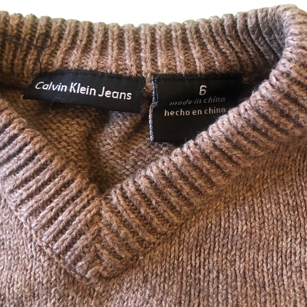 Calvin Klein Brown Argyle Sweater Vest size 6 - Picture 2 of 9